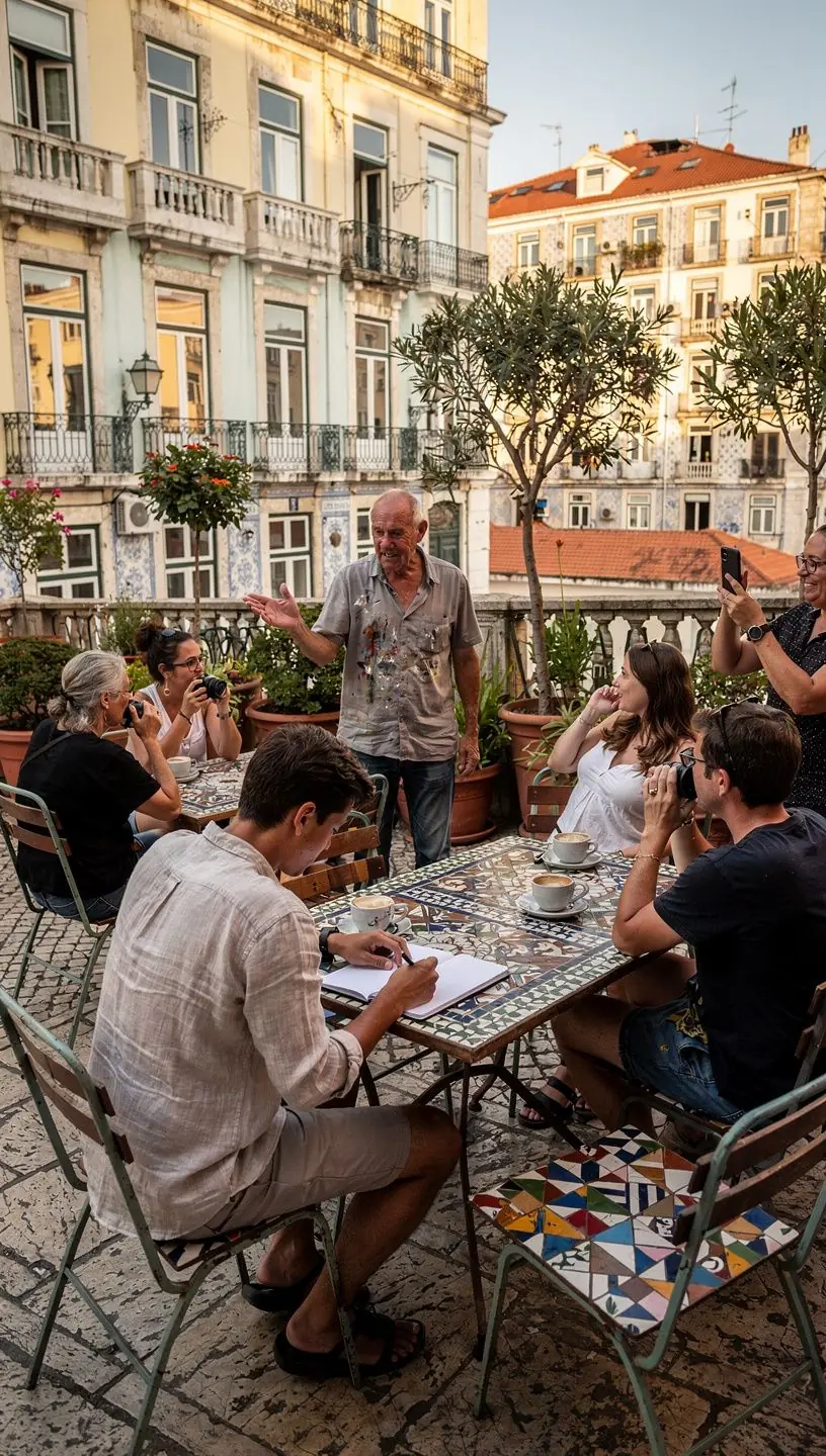 Tourists engaging with local cultures in Europe.